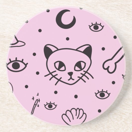 Pastel Goth Kitty Untersetzer (Vorne)