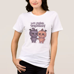 Pastel-Goth-Kürbis-Paar – „Wir flicken zusammen!“ Tri-Blend Shirt