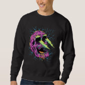 Pastel Goth Lightning Skull Head Grunge Core Gothi Sweatshirt (Vorderseite)