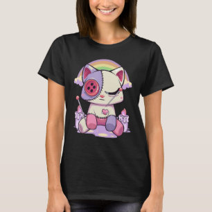 Pastel Goth Menhera Sad Creepy Voodoo Puppenkatze T-Shirt
