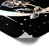 Pastel Goth Moon Blume Witchy Poster (Ecke)