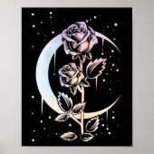 Pastel Goth Moon Blume Witchy Poster (Vorne)