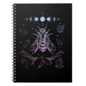 Pastel Goth Moon Insect Gothic Wicca Crescent Bien Notizblock (Vorderseite)