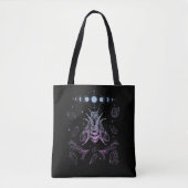 Pastel Goth Moon Insect Gothic Wicca Crescent Bien Tasche (Vorderseite)
