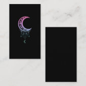 Pastel Goth Moon Kawaii Ästhetischer Halbmond Visitenkarte (Vorne/Hinten)
