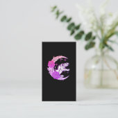 Pastel Goth Moon Kawaii Trex Crescent Blume Visitenkarte (Stehend Vorderseite)
