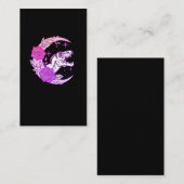 Pastel Goth Moon Kawaii Trex Crescent Blume Visitenkarte (Vorne/Hinten)