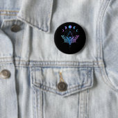 Pastel Goth Moon Moth Crescent Geometrie Button (Beispiel)