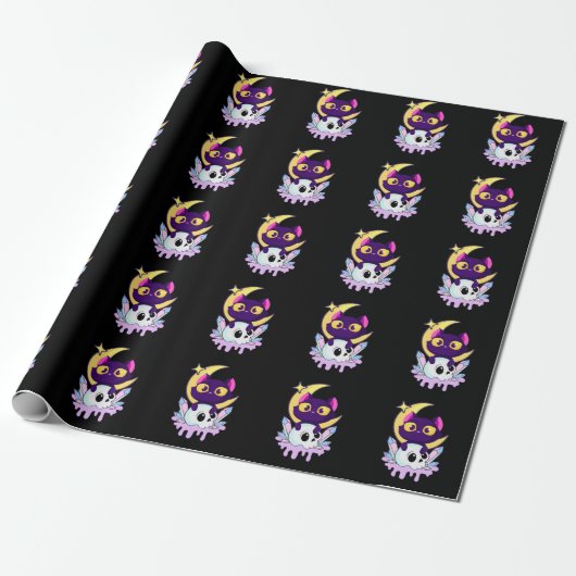 Pastel Goth Moon Wiccan Animal Cull Geschenkpapier (Ungerollt)