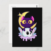 Pastel Goth Moon Wiccan Animal Cull Postkarte (Vorne/Hinten)