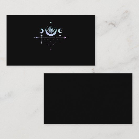Pastel Goth Moon Witchy Crescent Visitenkarte (Vorne/Hinten)