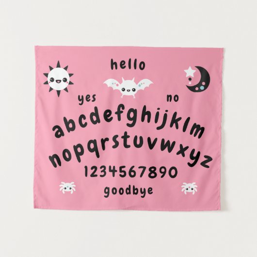 Pastel Goth Mystical Talking Board Wandteppich (Vorderseite (Horizontal))