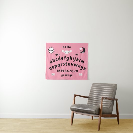 Pastel Goth Mystical Talking Board Wandteppich (Beispiel (Horizontal))