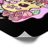 Pastel Goth Niedlich Creepy Unicorn Gothic Kawaii Poster (Ecke)