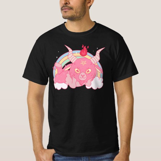 Pastel Goth Nu Goth Baby Baphomet Kawaii T-Shirt (Vorderseite)