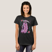 Pastel Goth Occult Spooky Grim Reaper Ghost Tarot T-Shirt (Vorne ganz)