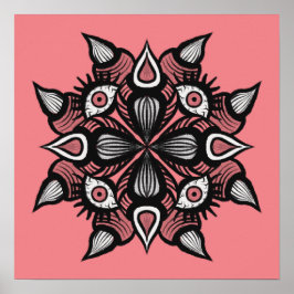 Pastel goth pink gruselige Monsterhexe Poster