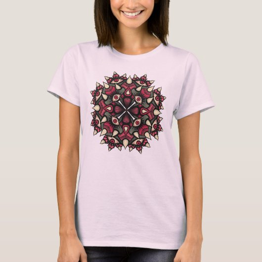 Pastel goth pink Horror Circus T-Shirt (Vorderseite)