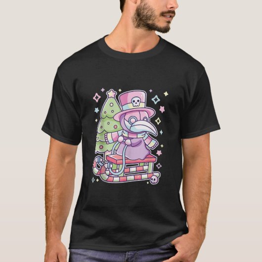 Pastel Goth Plague Doctor Christmas Halloween Meet T-Shirt (Vorderseite)