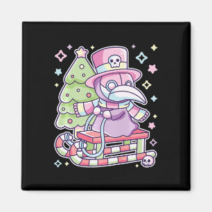 Pastel Goth Plague Doktor Weihnachts Halloween Tre Magnet