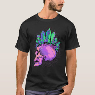 Pastel Goth Punk Skull Crystal Mohawk Rock Gothic T-Shirt