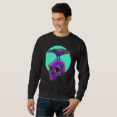 Pastel Goth Raven Crow Skull Emo Punk Gothic Bird Sweatshirt (Vorne ganz)