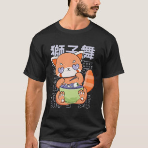 Pastel Goth Red Panda Japanese Ra Noodles Anime Ka T-Shirt
