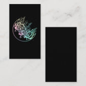 Pastel Goth Rose Moon Gothic Crescent Blume Visitenkarte (Vorne/Hinten)
