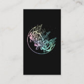 Pastel Goth Rose Moon Gothic Crescent Blume Visitenkarte (Vorderseite)