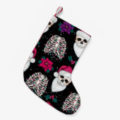 Pastel Goth Santa Skull Kleiner Weihnachtsstrumpf (Vorderansicht (hängend))