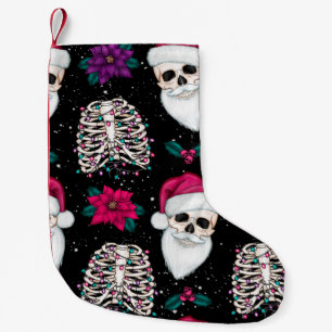 Pastel Goth Santa Skull Kleiner Weihnachtsstrumpf