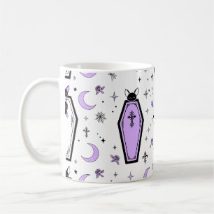 Pastel-Goth-Sarg schlafende Fledermaus Halloween-K Kaffeetasse