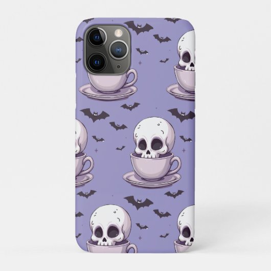 Pastel-Goth-Schädel in Teetasse Case-Mate iPhone Hülle (Rückseite)