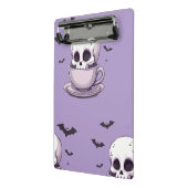 Pastel-Goth-Schädel in Teetasse Mini Klemmbrett (Gewinkelt2)