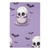 Pastel-Goth-Schädel in Teetasse Mini Klemmbrett (Rückseite)