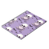 Pastel-Goth-Schädel in Teetasse Notizblock (Linke Seite)