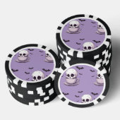 Pastel-Goth-Schädel in Teetasse Pokerchips (Stapel)