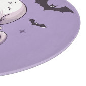 Pastel-Goth-Schädel in Teetasse Schneidebrett (Ecke)