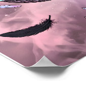 Pastel-Goth-Schlange & Rose Poster (Ecke)