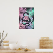 Pastel-Goth-Schlange & Rose Poster (Küche)