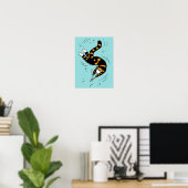 Pastel Goth Schwimmen Katze Skelett Poster (Heimbüro)