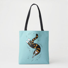 Pastel Goth Schwimmen Katze Skelett Tasche