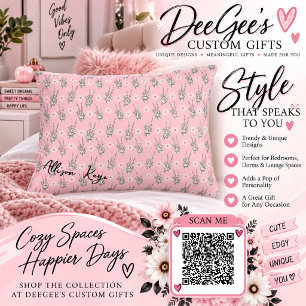 Pastel-Goth-Skelett-Friedenshand-Muster Dekokissen