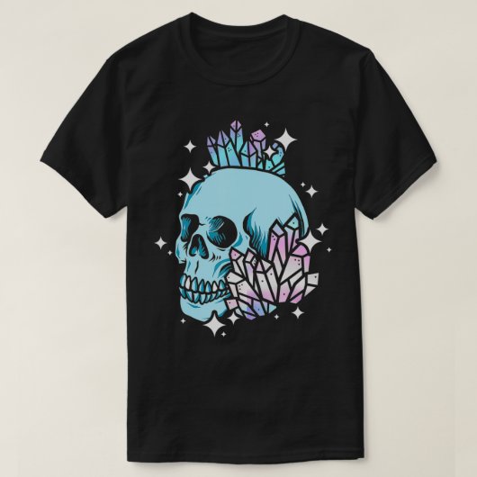 Pastel Goth Skull Ästhetik Gothic Emo Soft Goth T-Shirt (Design vorne)
