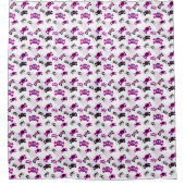 Pastel Goth Skull Crossbones Duschvorhang (Vorderseite)