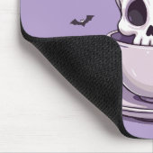 Pastel Goth Skull in Teacup Mousepad (Ecke)