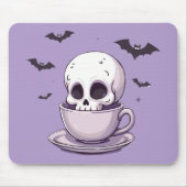 Pastel Goth Skull in Teacup Mousepad (Vorne)