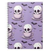 Pastel Goth Skull in Teacup Notizblock (Vorderseite)