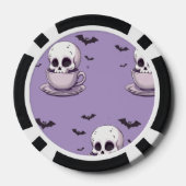 Pastel Goth Skull in Teacup Pokerchips (Rückseite)