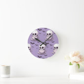 Pastel Goth Skull in Teacup Runde Wanduhr (Zuhause)